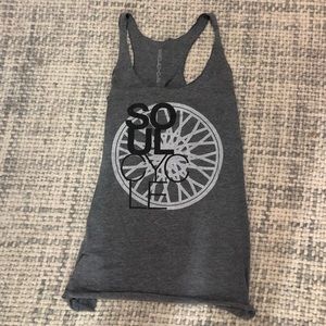 Gray SoulCycle Racer Back Tank Top